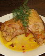 Тушеная курица с овощами