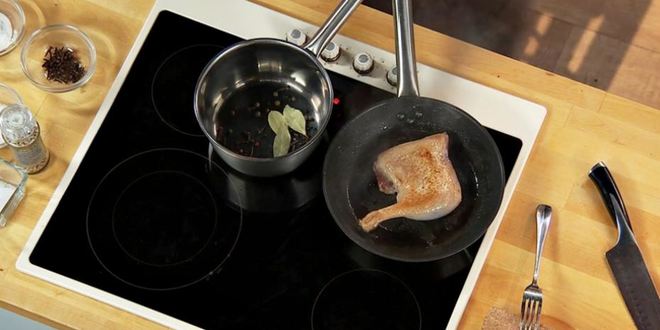 Рецепт утиная ножка с фиолетовой коврижкой