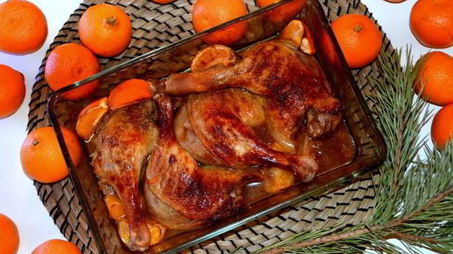 Рецепт Утиные ножки с мандаринами