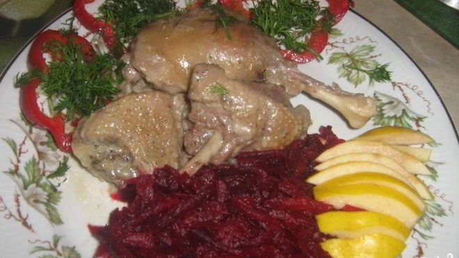 Рецепт Утка кусочками в мультиварке