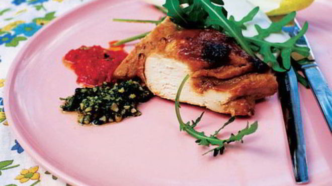 Рецепт Запеченная курица с сальсой