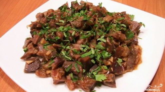 Рецепт Жареные куриные желудки