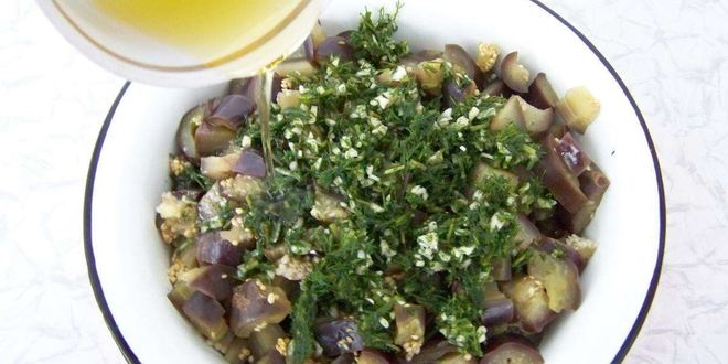 Рецепт баклажаны с чесноком и укропом