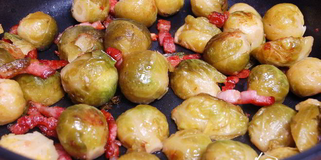 Рецепт брюссельская капуста с беконом