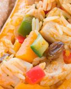 Фаршированная половина тыквы с курицей и рисом