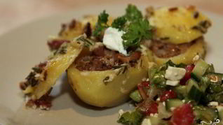 Рецепт Фаршированный картофель грибами