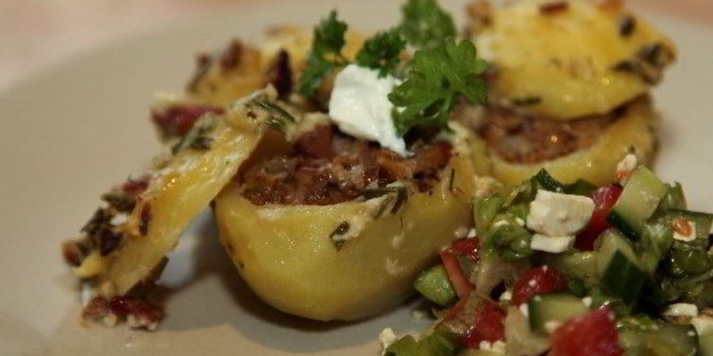 Как приготовить фаршированный картофель грибами