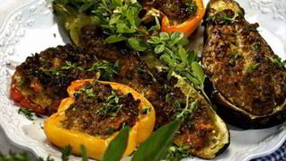 Рецепт Фаршированные мясом и сыром овощи