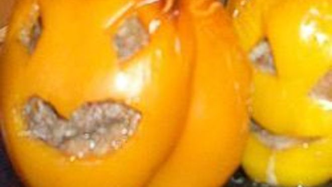 Рецепт Фаршированные перцы на Хэллоуин