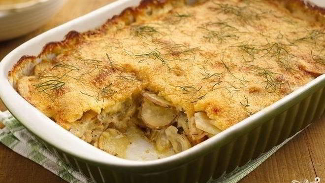 Рецепт Гратен из картофеля с курицей