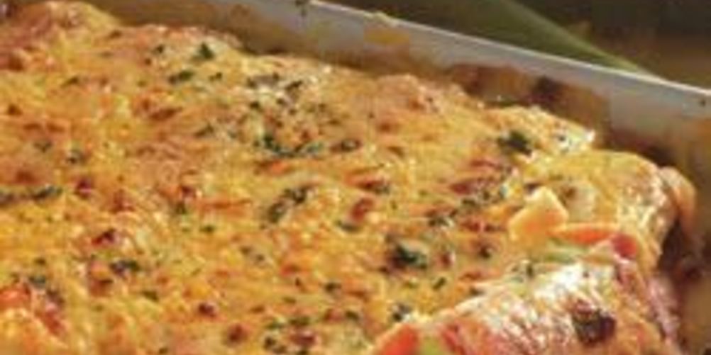 Рецепт гратен с пореем и сливками