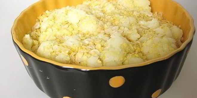 Рецепт гратен из цветной капусты с хлопьями