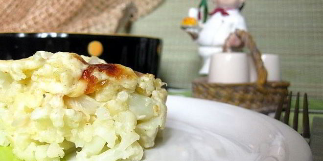 Рецепт гратен из цветной капусты с хлопьями