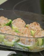 Кабачки, фаршированные рыбой