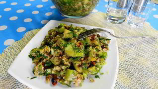 Рецепт Кабачки по-грузински с грецкими орехами