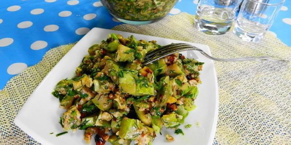 Как приготовить кабачки по-грузински с грецкими орехами