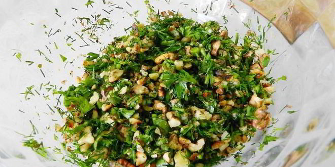 Рецепт кабачки по-грузински с грецкими орехами