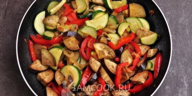 Рецепт кабачки с баклажанами тушеные