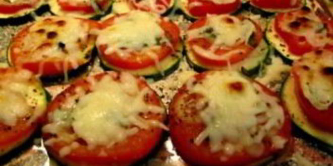 Рецепт кабачки, запеченные с чесноком и помидорами