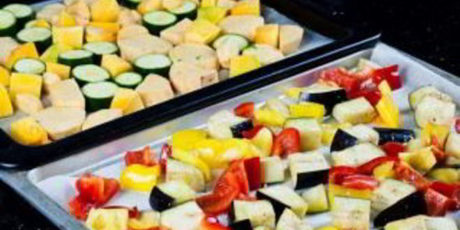 Рецепт кабачки, запеченные с овощами