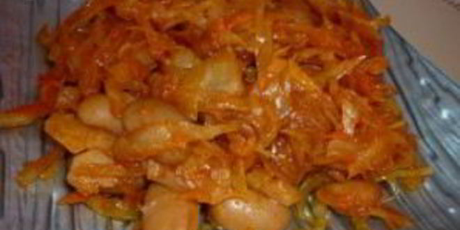 Рецепт капуста с фасолью в мультиварке