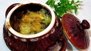 Рецепт Капуста с грибами в горшочке