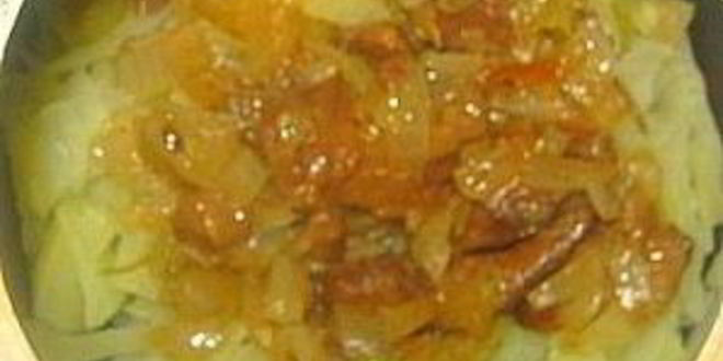 Рецепт капуста с грибами в горшочке