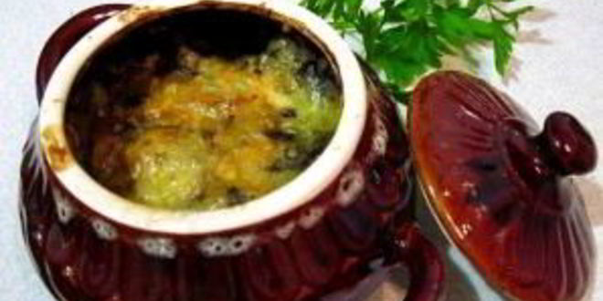 Рецепт капуста с грибами в горшочке