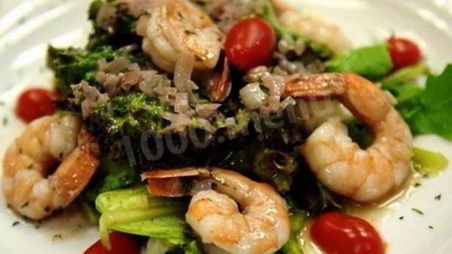 Рецепт Капуста с креветками