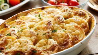 Рецепт Картофельный гратен с мясным фаршем