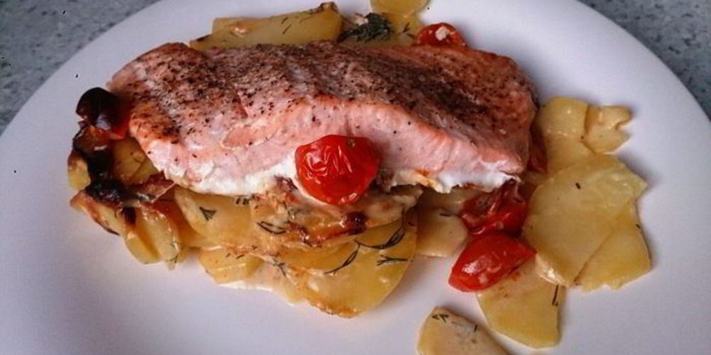 Как приготовить картофельный гратен с семгой