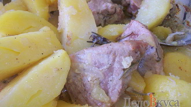 Рецепт Картошка запеченная в духовке со свиной вырезкой