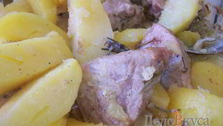 Рецепт Картошка запеченная в духовке со свиной вырезкой