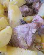 Картошка запеченная в духовке со свиной вырезкой