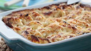 Рецепт Кольраби и картофель, запеченные под соусом бешамель