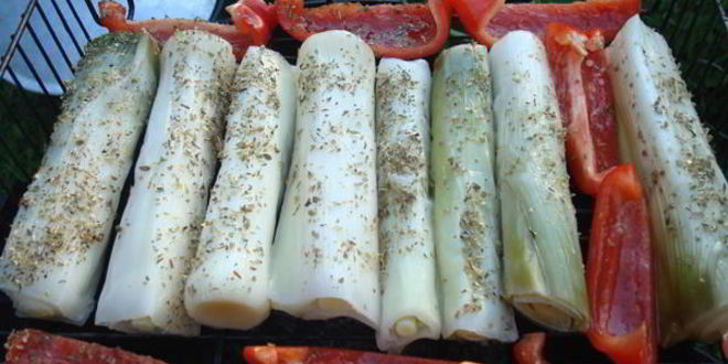 Рецепт лук-порей на гриле