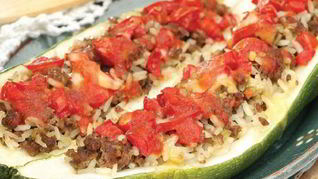 Рецепт Нежные кабачки с начинкой