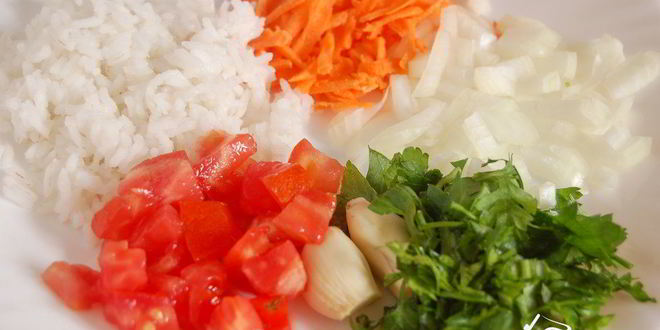 Рецепт перец, фаршированный рисом и овощами