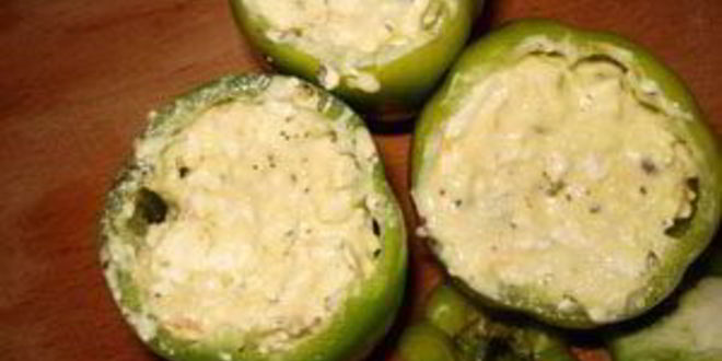 Рецепт перец, фаршированный сыром и яйцами