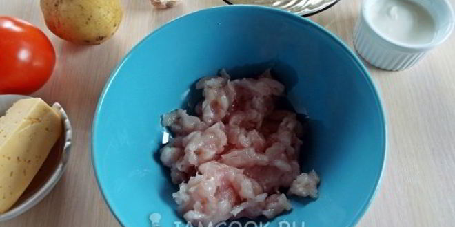 Рецепт перец с картофелем и курицей, запеченный в духовке