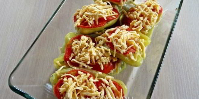 Рецепт перец с картофелем и курицей, запеченный в духовке