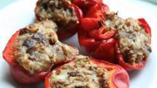 Рецепт Перцы фаршированные баклажанами