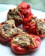 Перцы фаршированные баклажанами