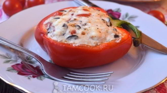 Рецепт Праздничный фаршированный перец