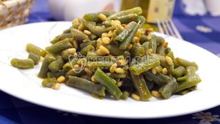 Рецепт Стручковая фасоль с кедровыми орешками