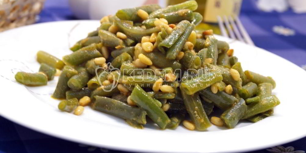 Как приготовить стручковая фасоль с кедровыми орешками