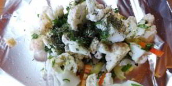 Рецепт цветная капуста с болгарским перцем