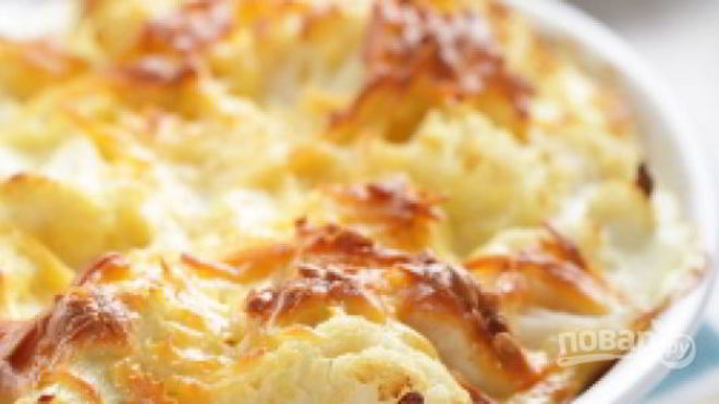 Рецепт Цветная капуста с сыром запеченная в духовке