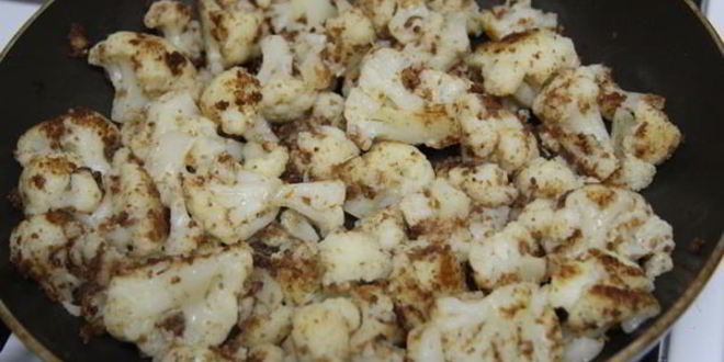 Рецепт цветная капуста в панировке из отрубей