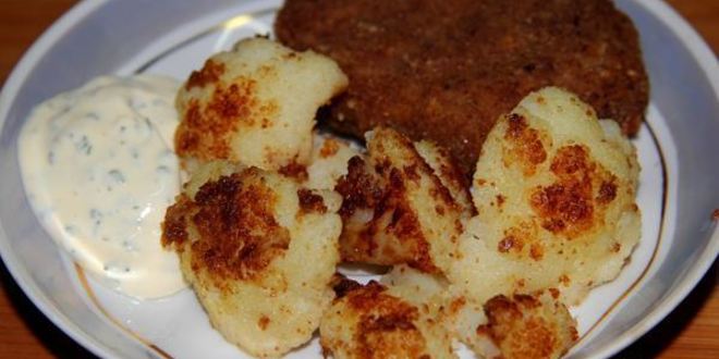 Рецепт цветная капуста в панировке из отрубей